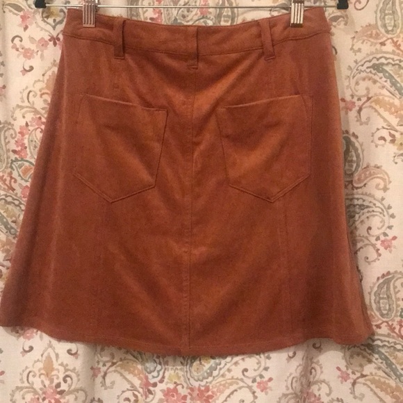 suede brown skirt - Picture 2 of 4
